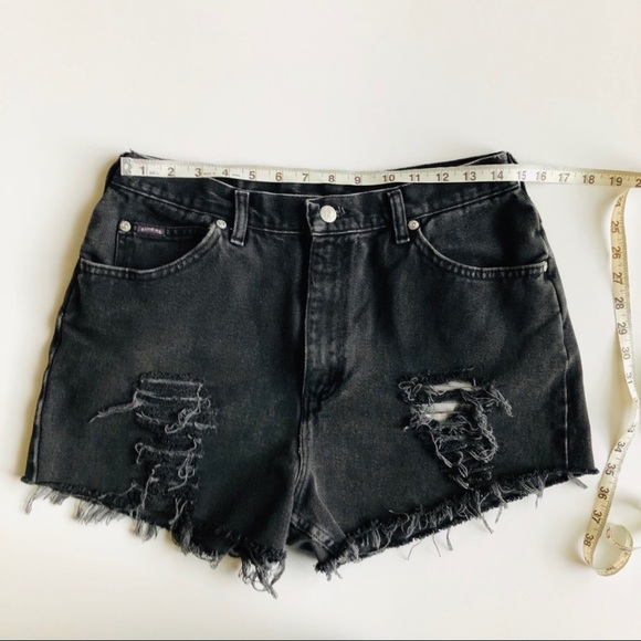 Vintage Black Jean Shorts - Picture 3 of 7